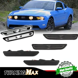 Car Front Rear Fender Side Marker Turn Signal Lights w/ Horse logo LED Parking Lights For Ford Mustang 2010 2011 2012 2013 2014