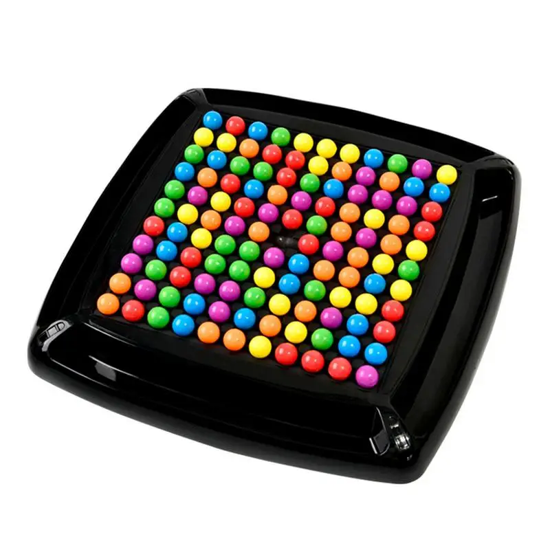 3D Hot Beads Puzzle Logical Mind Board Game 120 Beads Brain Teaser Puzzle Board Rainbow Ball Matching Toy For Children Montessor