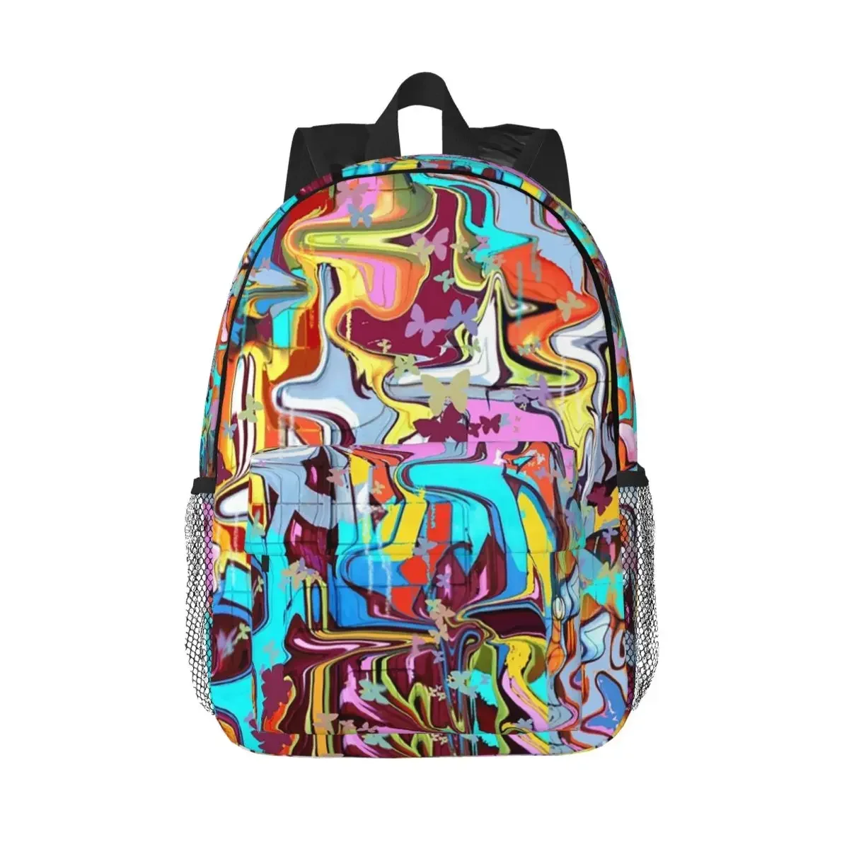 

Популярный рюкзак с героями мультфильмов, окрашенный в технике граффити, картина маслом, Лидер продаж, рюкзак для мальчиков и девочек, сумка для книг, сумки на плечо для мужчин и женщин, школьная сумка