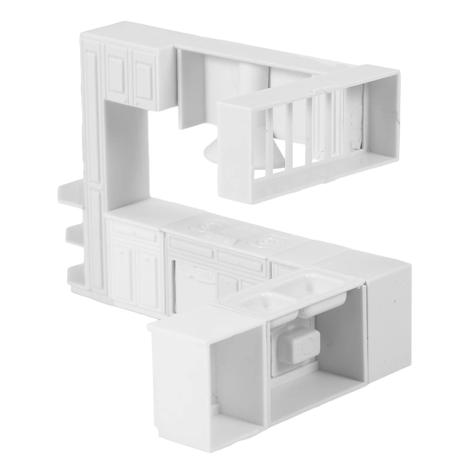 1 Juego de mesa de arena, Mini muebles de cocina, Mini estufa a escala 1/25, adorno de gabinete, modelo de muebles en miniatura