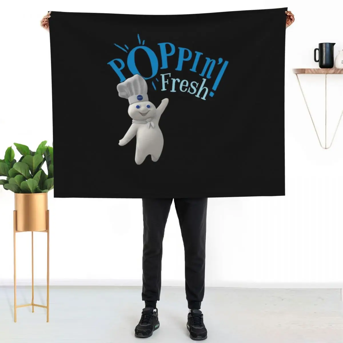 

Fresh Pillsbury Doughboy Funny Throw Blanket Faux Fur Soft Warm Blanket for Bed