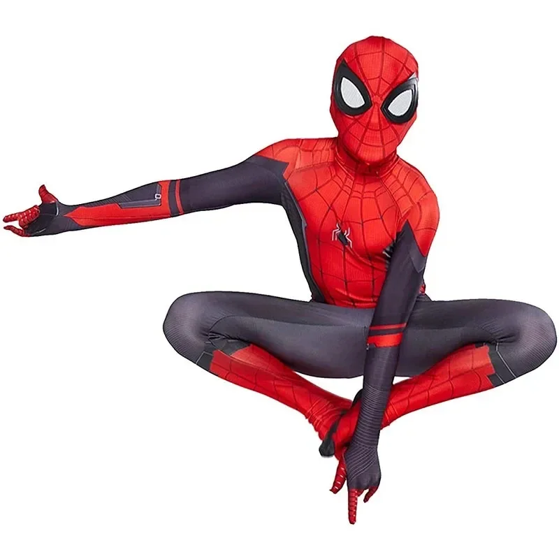 Disfraz de Spiderman para niños, traje de superhéroe, Peter Parker, Spiderman, lejos de casa, Zentai, Halloween