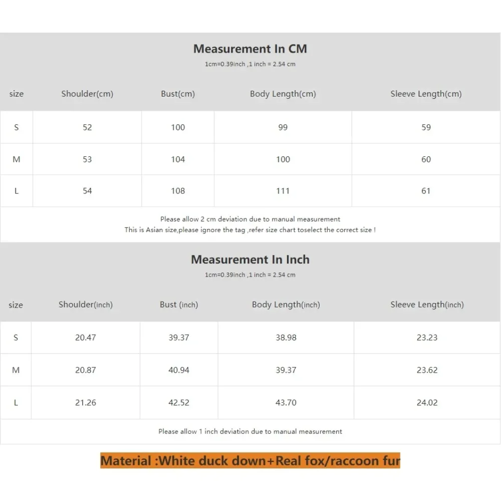 معطف فرو الثعلب الحقيقي الشتاء الإناث الأبيض بطة أسفل سترة المرأة طويلة الدافئة الطبيعية الراكون الفراء سترة منفوخة المرأة الفراء أسفل معطف #6