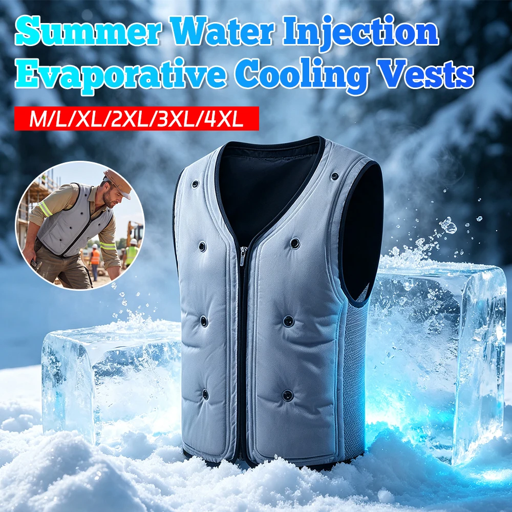Water Injection Cooling Vests Reusable Outdoor Heat Relief Work Vest Water-Cooled Sunscreen Vests for Construction Site Workers