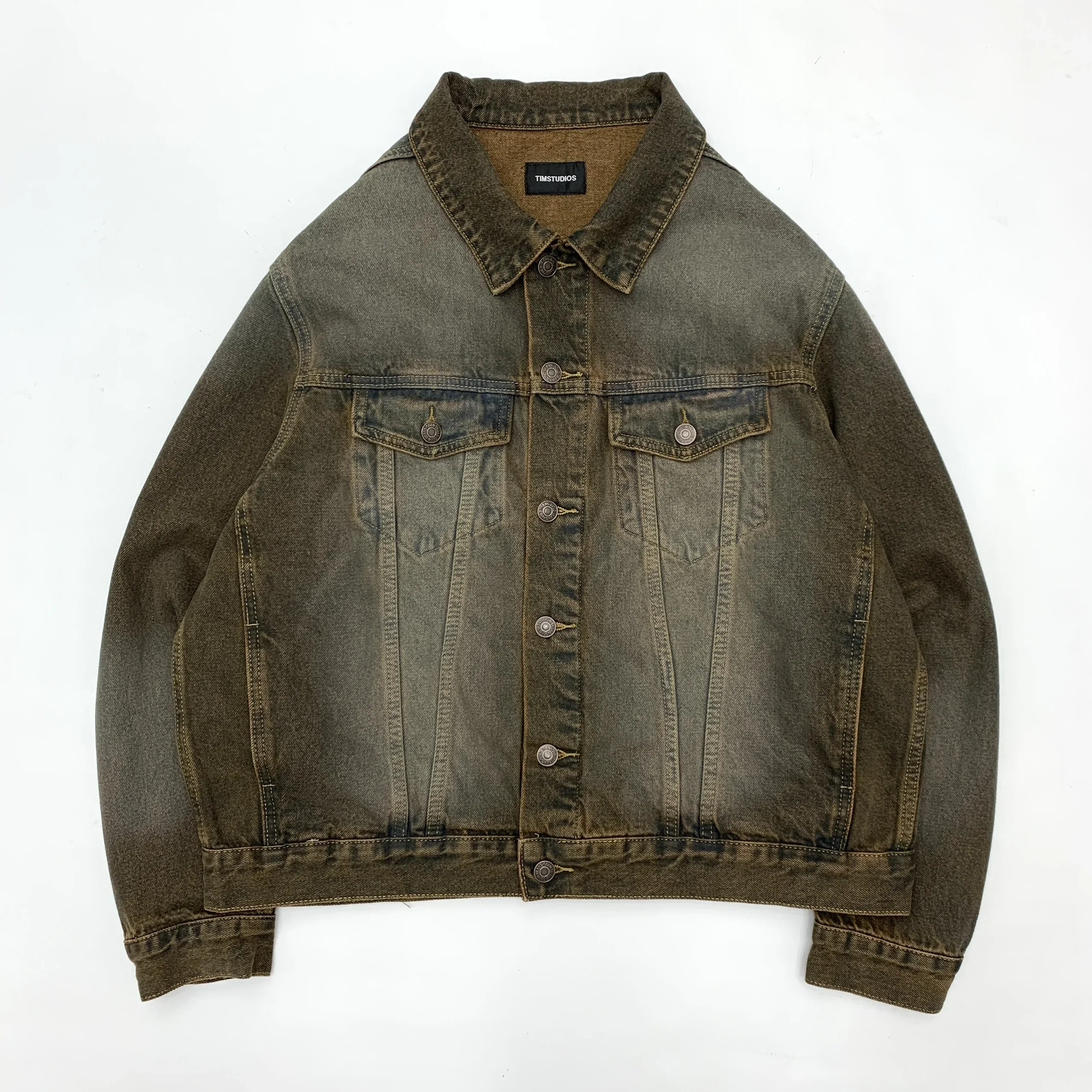 

Мужские короткие джинсовые пальто в американском стиле ретро, верхняя одежда в стиле Майяра, весенне-осенняя потертая джинсовая куртка