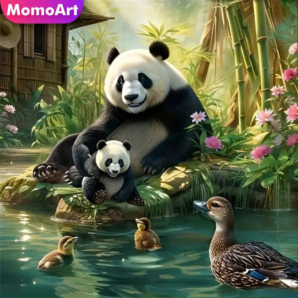 Momoart Bär Diamant Mosaik Tier voller Runde Diamant Malerei Mond Stickerei neue Ankunft handgemachte Hobby
