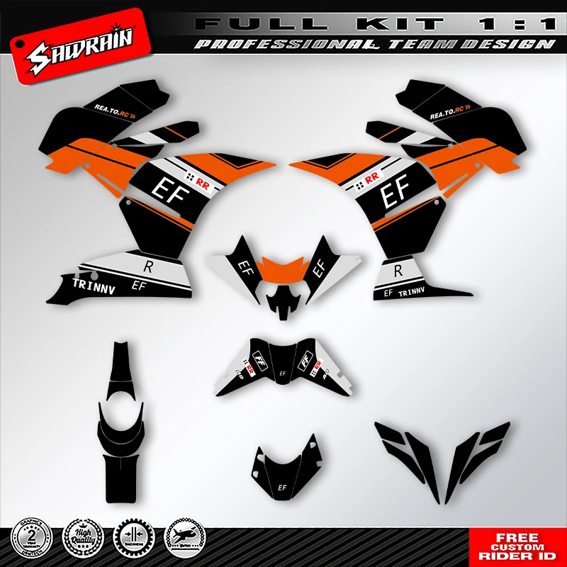 

Sawrain Motorcycle Graphics Backgrounds Decals Stickers Kit Number Name Custom For KTM RC250 390 2014 2015 2016 005