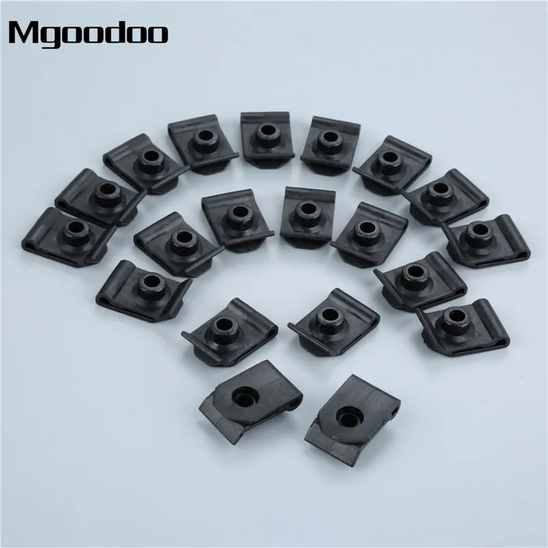 20Pcs U Nut #10Screw Grommet Clip Nylon Nut Screw Grommet Fender Liner Retainer Clips Fasteners Fit For Toyota Lexus 90179-05060