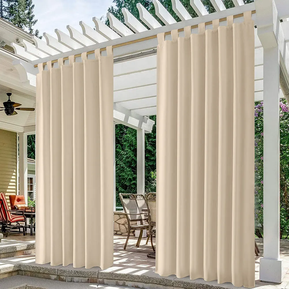 Polyester Curtains Semi Sheer Light Blocking for Living Room Bedroom Patio Soft Elegant Decorative Home Accessories