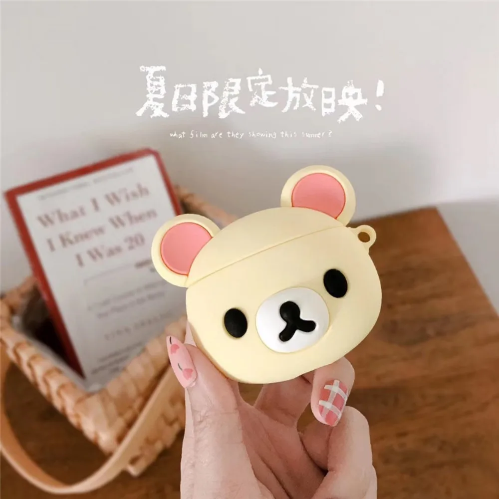 Cute 3D Cartoon Rilakkuma For Airpods 1 2 3 4 Pro 3 Pro 2 Silicone Earphone Case Accessories Cover view 6