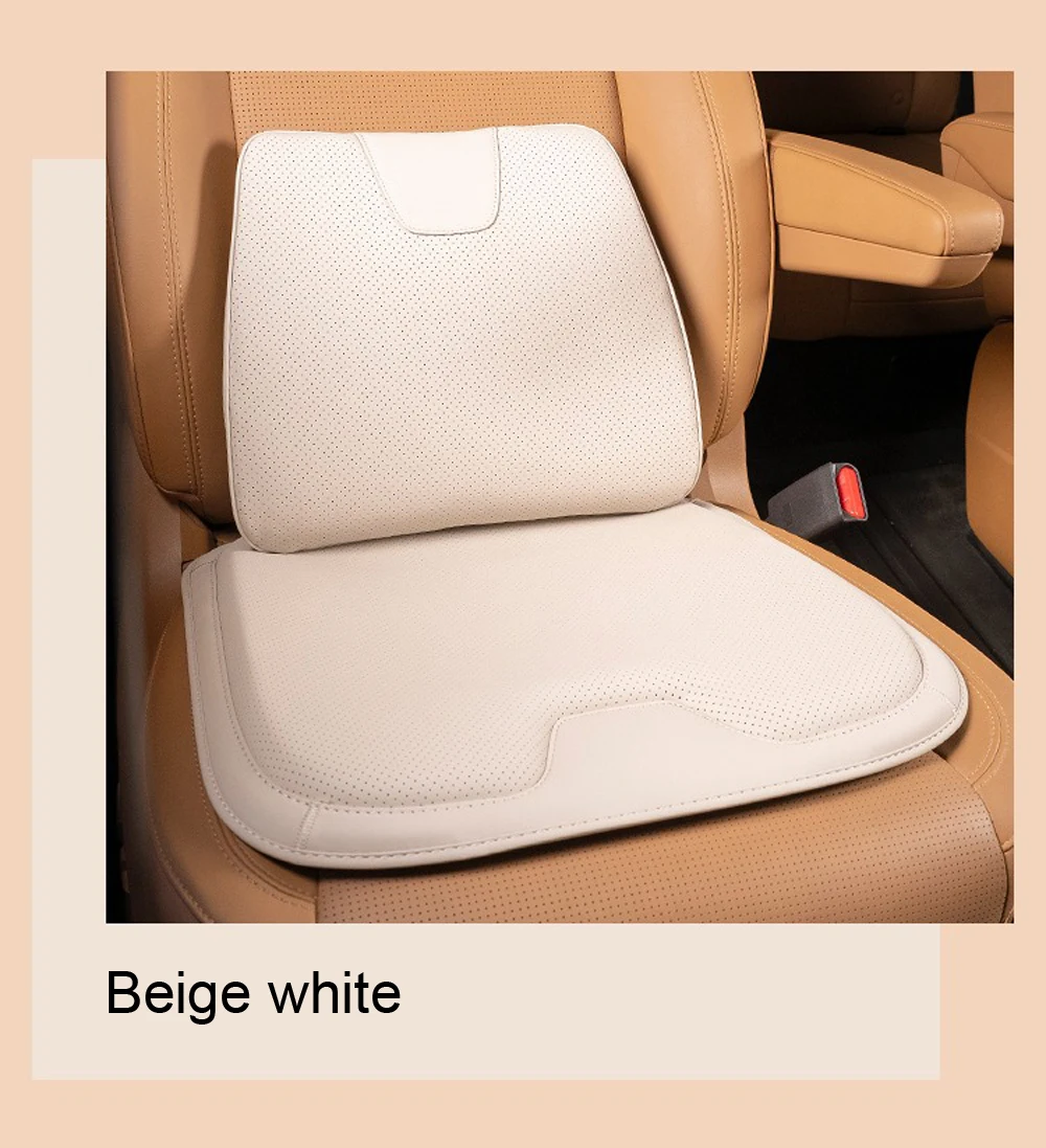 Soft leather Car Seat Cushion Non-Slip Memory Cotton Waist Support Pillow For Tesla Model 3 Model Y Model X Car Accessories