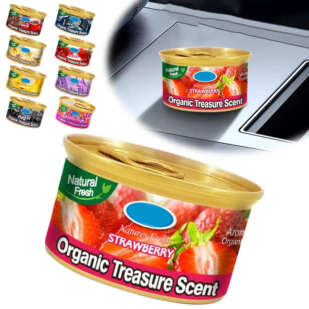 Car Aromatherapy Air Freshener Canned Wood Blocks Coffee Flavor Odor Eliminator Long-Lasting Fresh Scent Car Interior