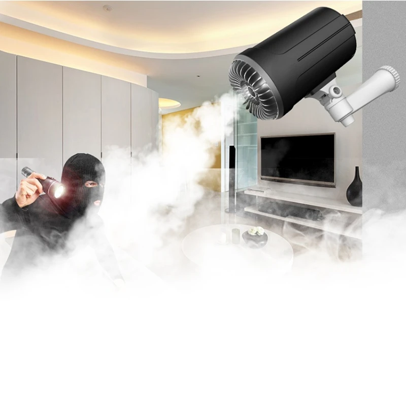 Wireless whole house security fog machine alarm system