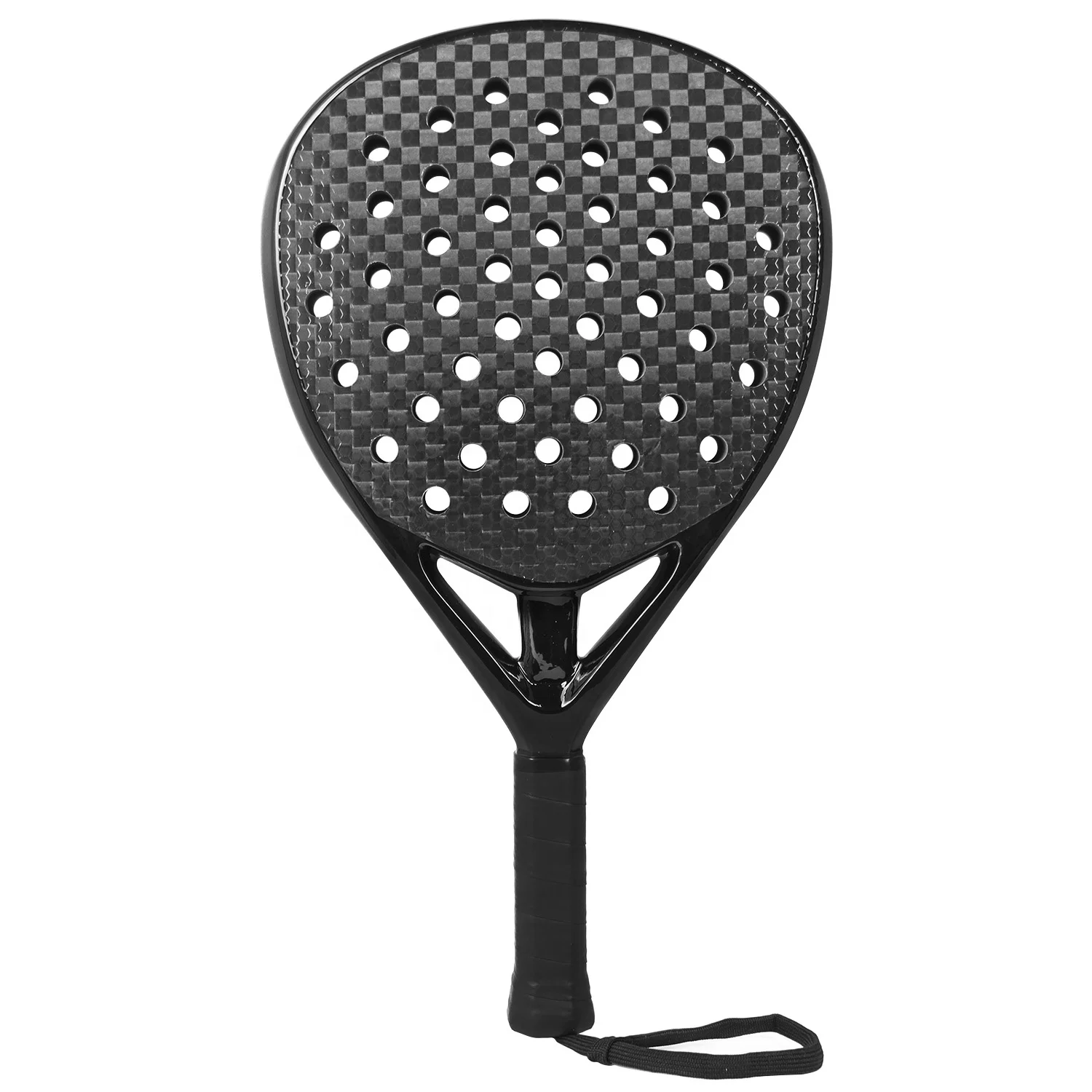 P68 Teardrop 12K 3D Finishing Carbon Fiber Padel Racket for Intermediate and Advanced Player