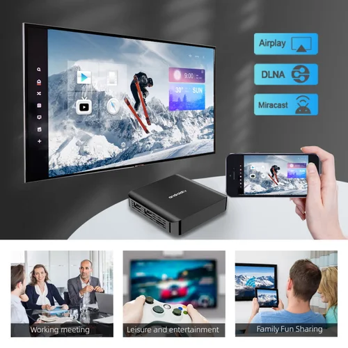 Imagen 2 del producto TV98 ATV Plus TV Box 4G 5G Wifi Dual BT5.0 Android 14 control de voz inteligente reproductor multimedia decodificador HD 4K 8K 8GB 128GB iptv