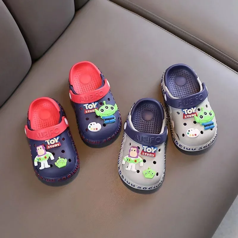 New Kids Summer Shoes Baby Boys Girls Cartoon Toy Story Sandals Kids Slippers Indoor Non-slip Beach Sandals Children Home Shoes