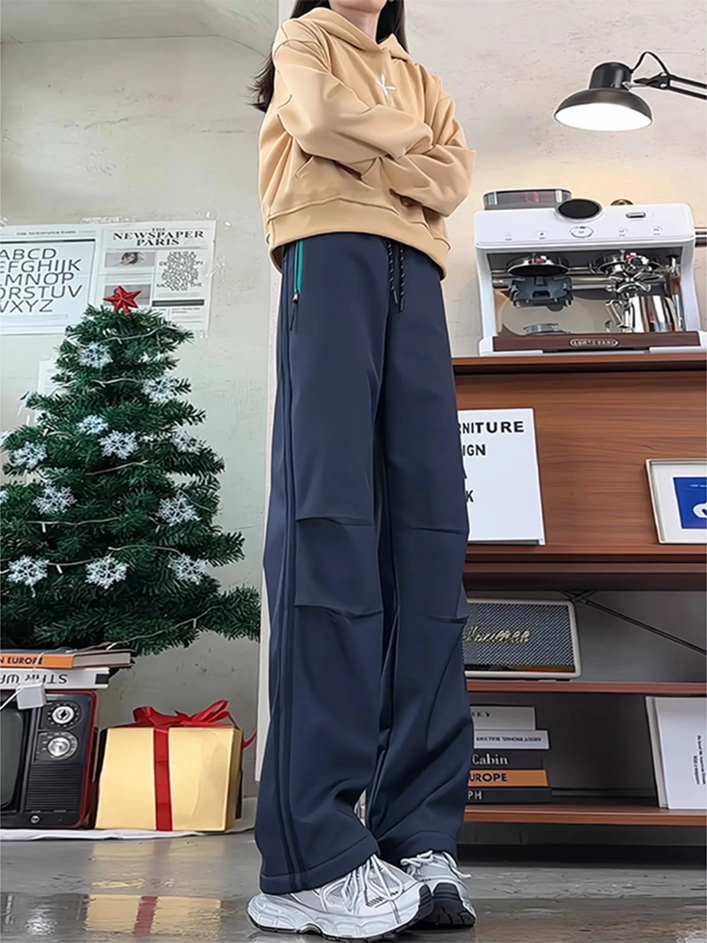 

Men's Winter Thiened Fce Lined Waterproof Windproof Cargo Pants Tactical Hiking Outdoor Casual Straight Leg Pants