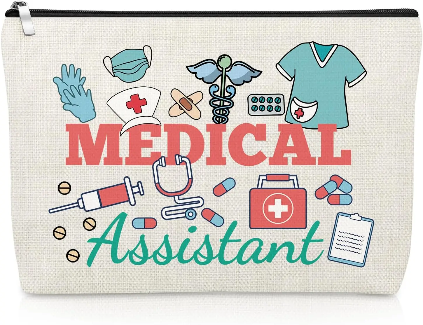 Medical Assistant Gifts Makeup Bag Gifts for Women Coworker Friend Graduation Present for Nurse Cosmetic Bag Travel Pouch