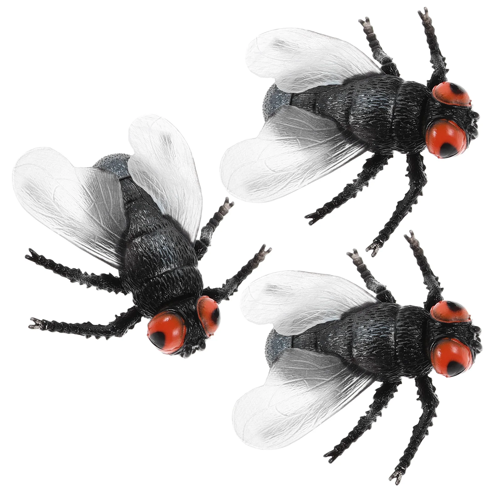 Accessoires d'insectes volants de Simulation réaliste, 3 pièces, pour l'apprentissage précoce, enseignement en classe, Exploration de la Nature, figurines de mouches réalistes