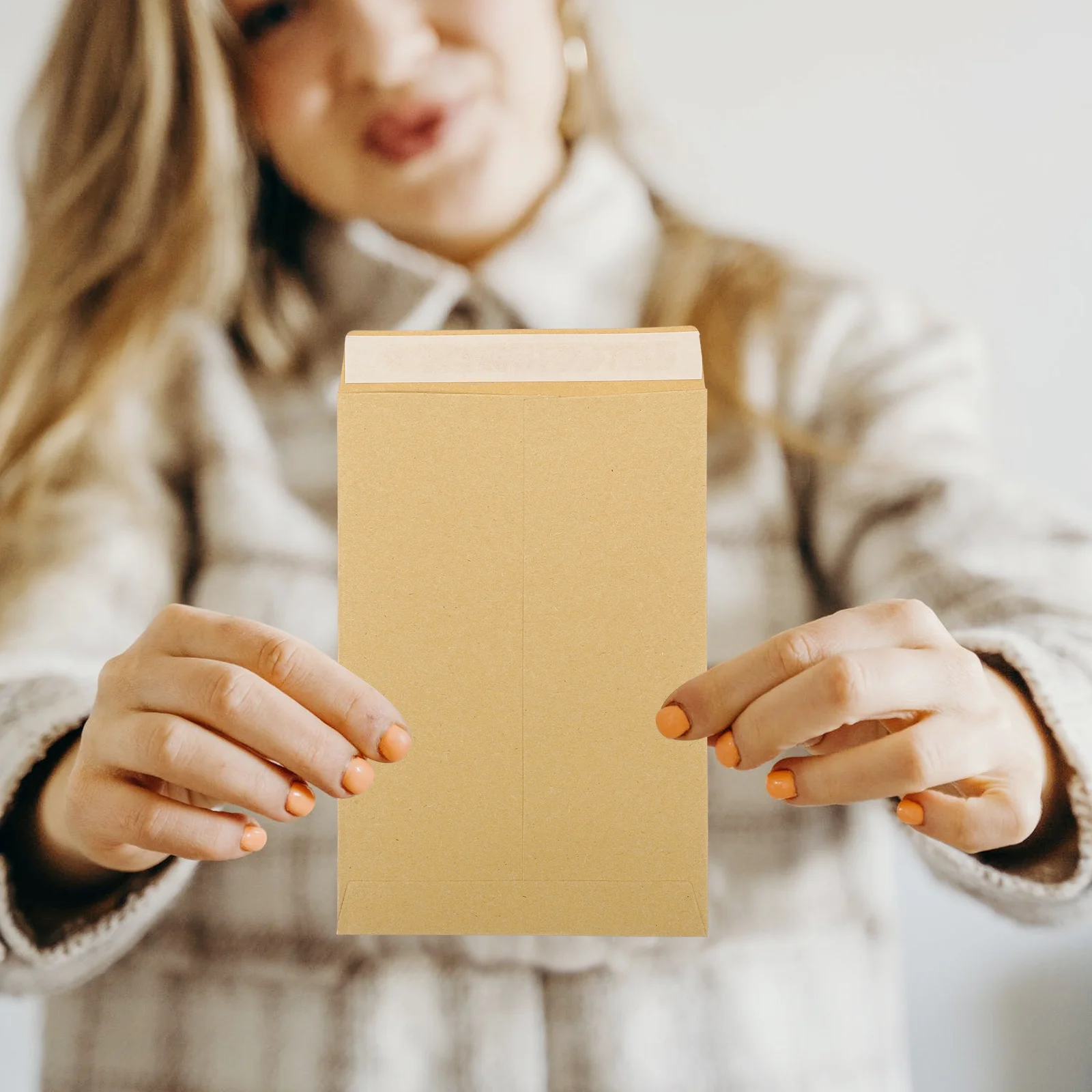 

100Pcs Self Adhesive Money Envelopes Premium Kraft Paper Budgeting Cash Organizer Savings Challenge Envelopes for Cash Gifts