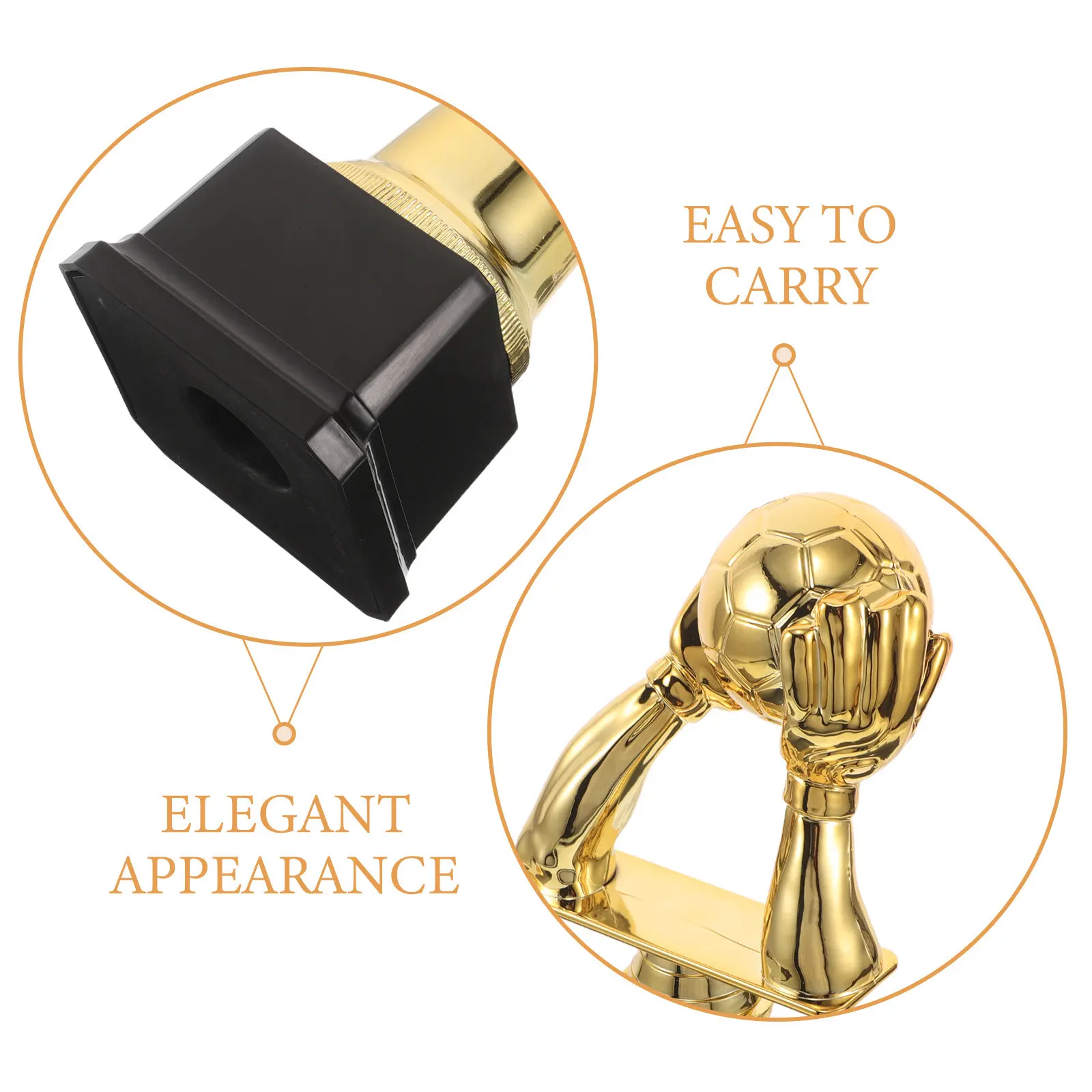 Soccer Goalkeeper Trophy Plastic Gold Football Trophy Cup Soccer Goalie Achievement Award School Sports Competition Prize