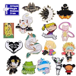 Cartoon character brooch Letter series Metal badge Punk style pins Accessories wholesale Gift to friends