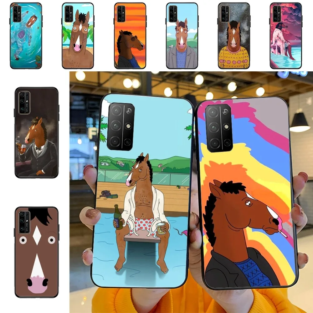 B-bojack H-Horse-Mans Phone Case For Huawei Honor 10 lite 9 20 7A 9X 30 50 60 70 pro plus Soft Silicone Cover