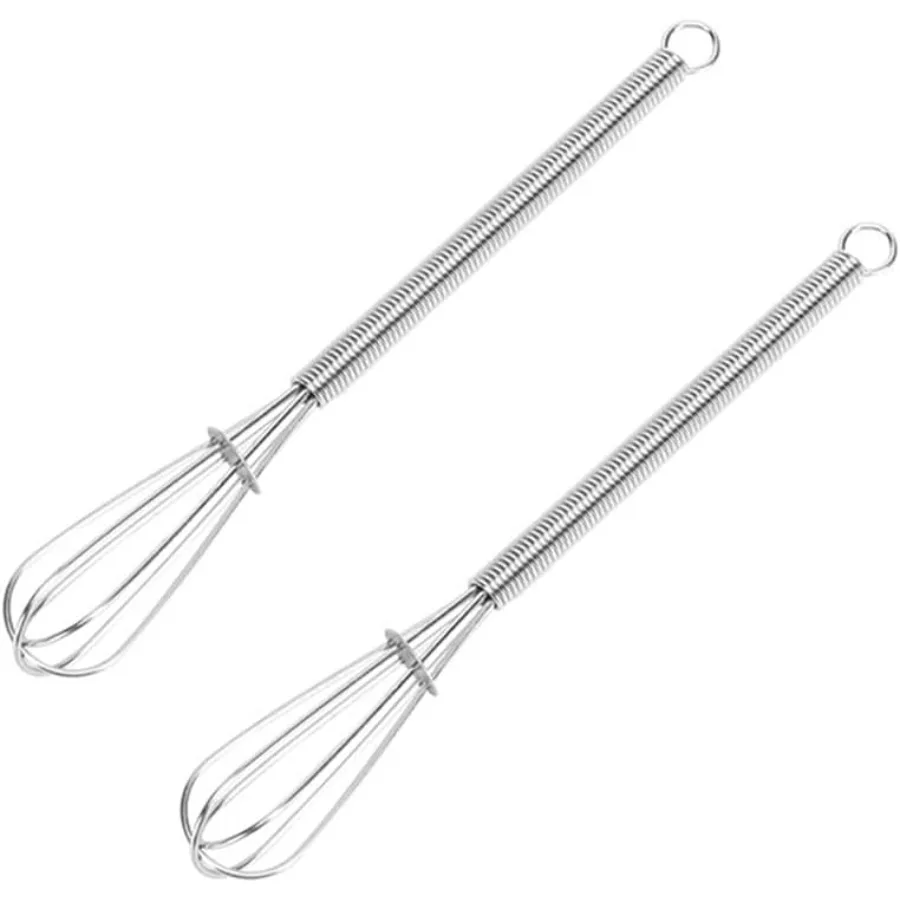 

Stainless Steel Mini Whisk Set of 2 Small Wire Hand Whisks Kitchen Cookware for Cng Whisking Blending Beating 5/7/8/10 ih