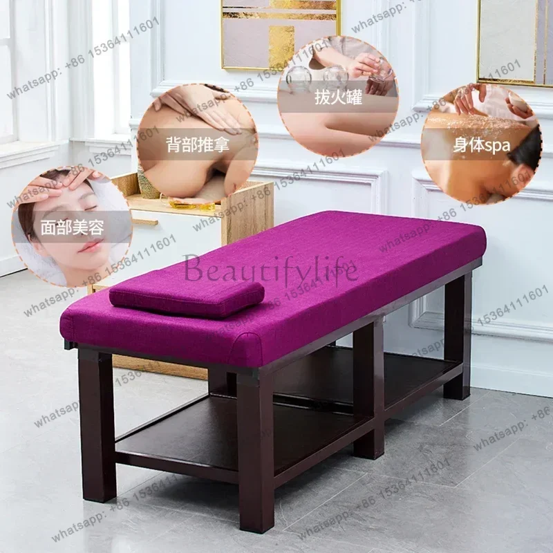 Factory Direct Sales Solid Wood Thai Massage Beds Beautify Physiotherapy Massage Tables Knead Ear Cleaning Commercial Furniture 4