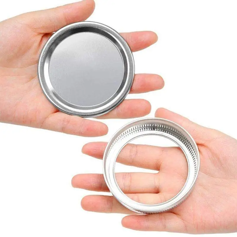 Sealed Iron Clamshell Label Cap 70mm Wide Mouth 90mm Glass Bottle Mason Jar Seal Cover Food Grade Durable Beverage Accessory