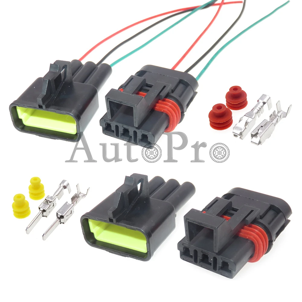 1 Set 3 Hole 12040977 AC Assembly Car Waterproof Connector 15300003 Auto Modification Plug Automobile Electric Wire Socket