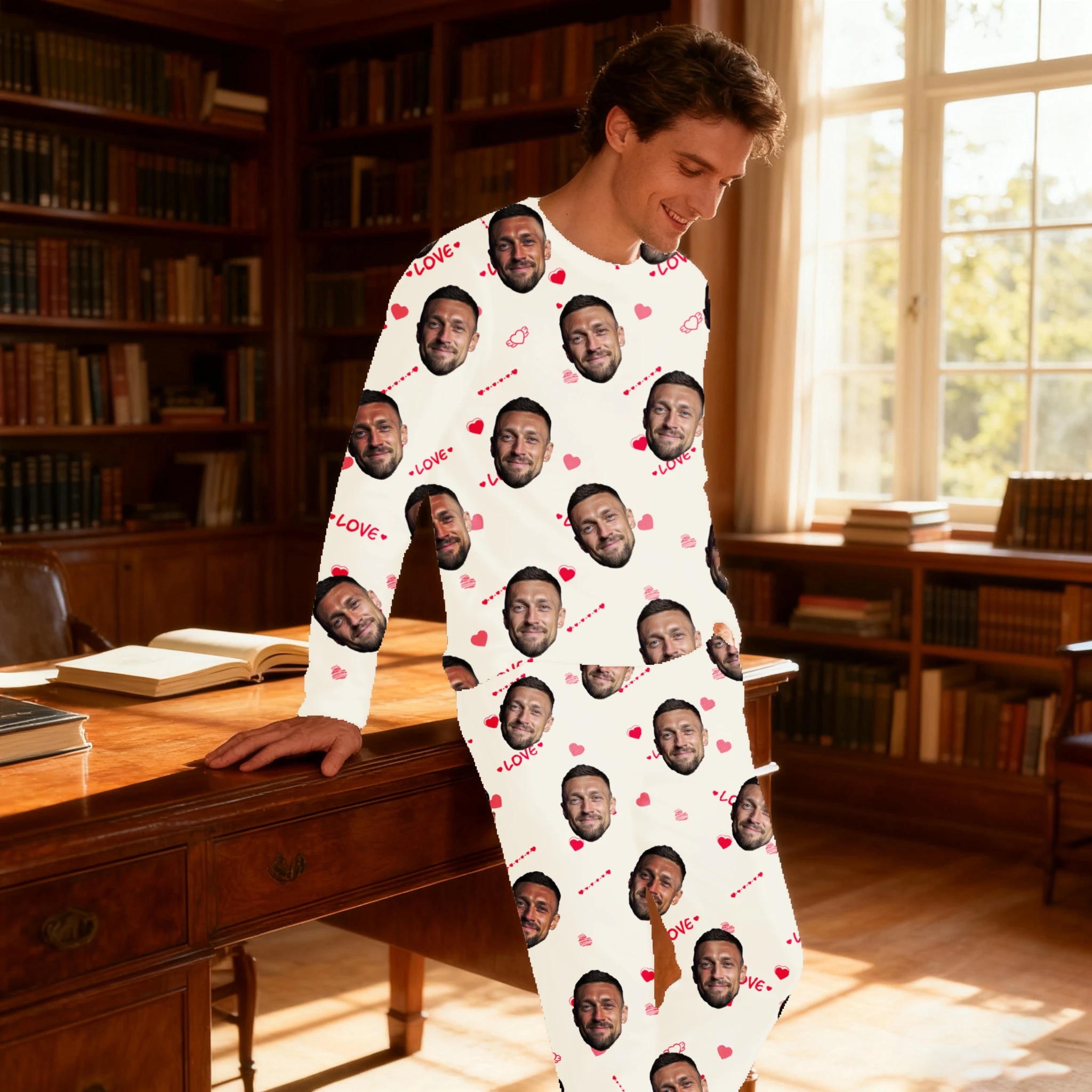 مخصص عيد الميلاد وجه الأسرة بيجامة مجموعات شخصية صور Homewear مجموعة