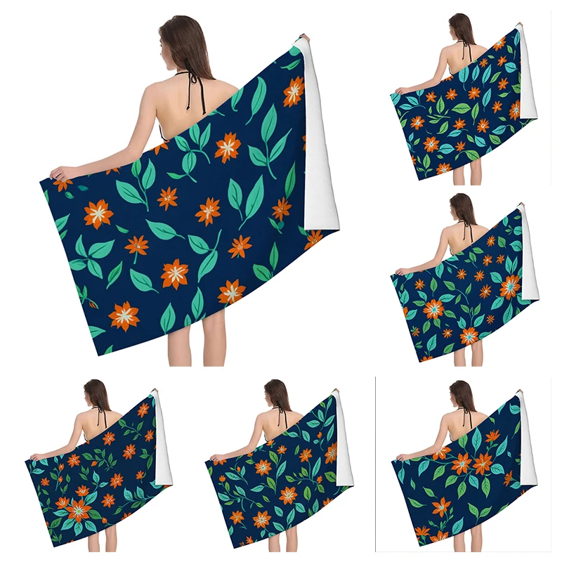 Home bath towels for the body towels bathroom quick drying microfiber beach man large sports towel Fruit plant boho simple ins