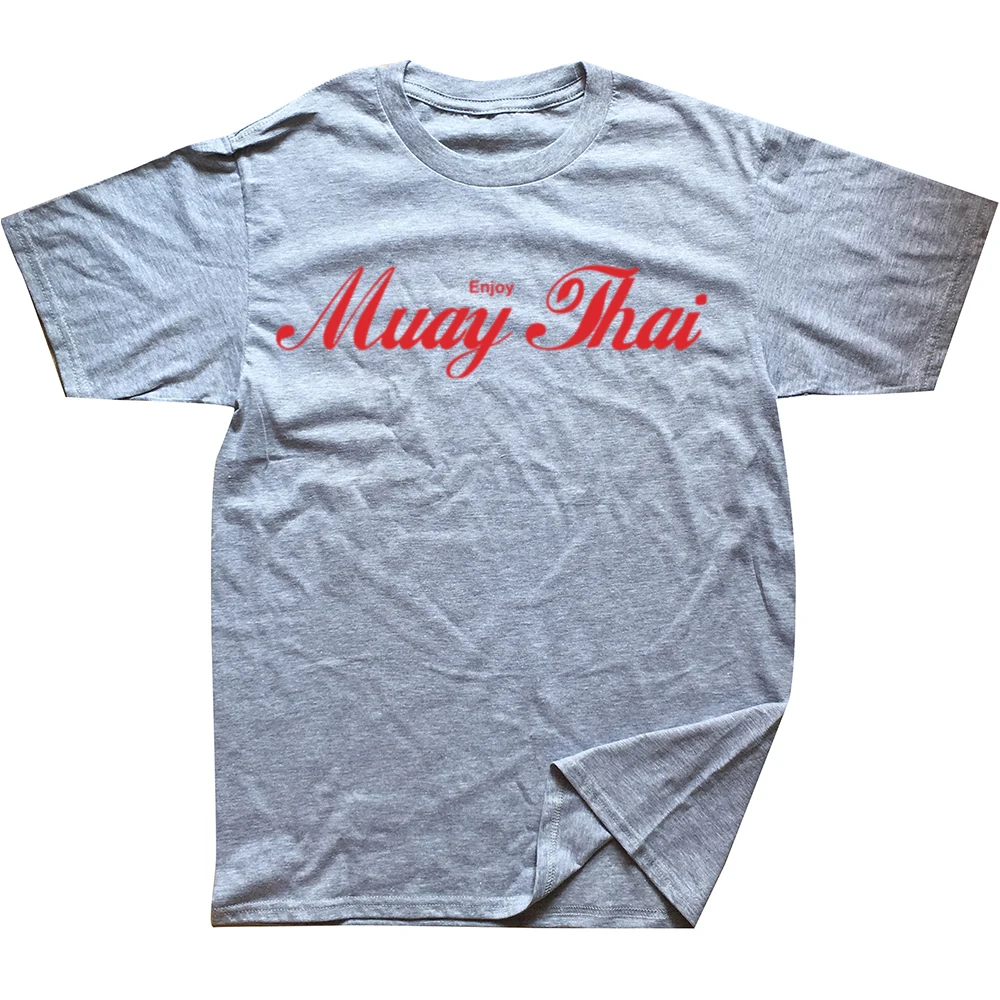 Funny Enjoy Muay Thai Graphic T-shirts Men Women's Fashion Casual Tshirt 100% Cotton Loose Oversized Boxing Kickboxing T Shirt