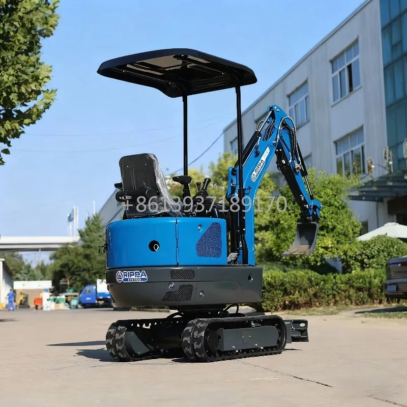 Chinese Compact Small Excavator Mini Excavator Crawler Type Farm 1 Ton Small Excavator Orchard Building Foundation