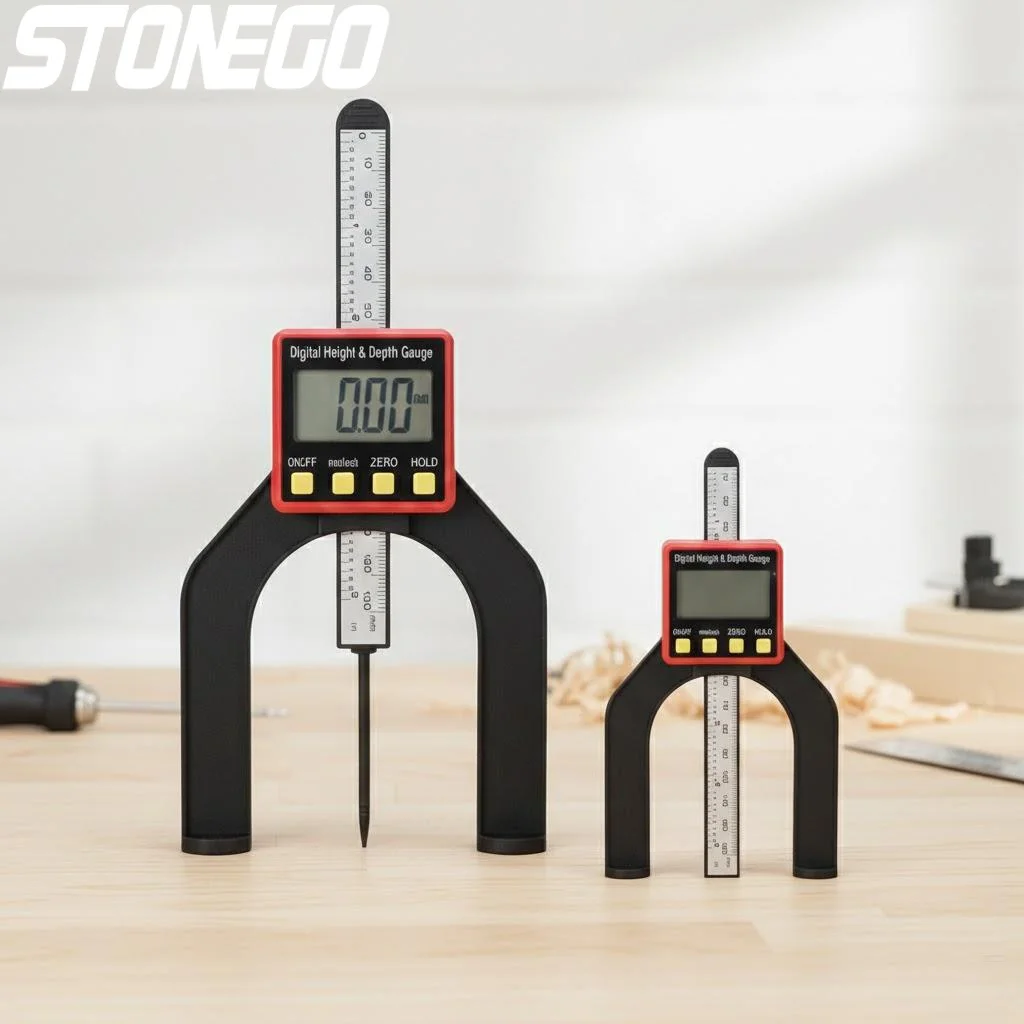 

Цифровой глубиномер-транспортир с ЖК-дисплеем, магнитный, самонесущий, для точного измерения глубины протектора шин