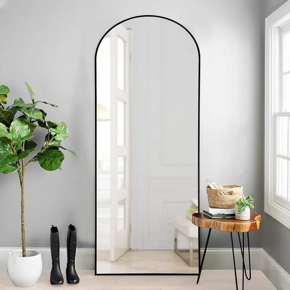 Arched Full Length Mirror Oversized Floor Mirror Standing Leaning Dressing Large Bedroom Bathroom Living Room Hallway