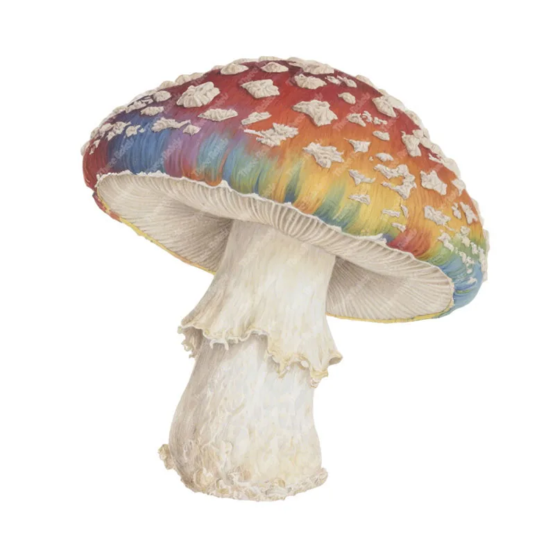Three Ratels CEE169 Adorable Red-Capped Colorful Mushroom Cartoon Wall Decals for Home Decoration