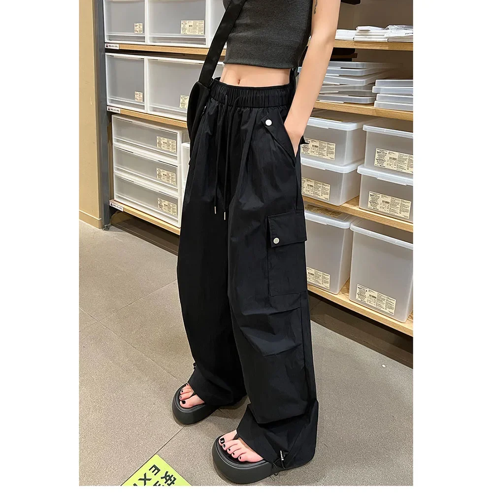 Casual Bottoms Cargo Overalls Solid Pattern Suitable For All Seasons Vacation And Daily Use Trousers For Women