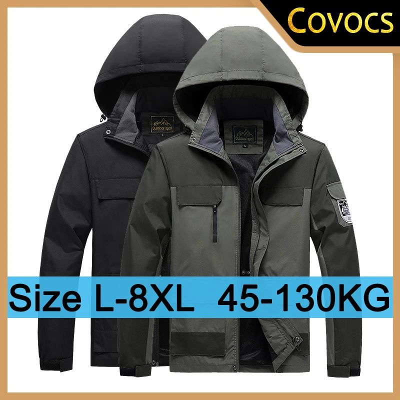 Men Autumn Jackets Winter Plus Size Men Windbreak Coat Male Hooded Waterproof Anorak