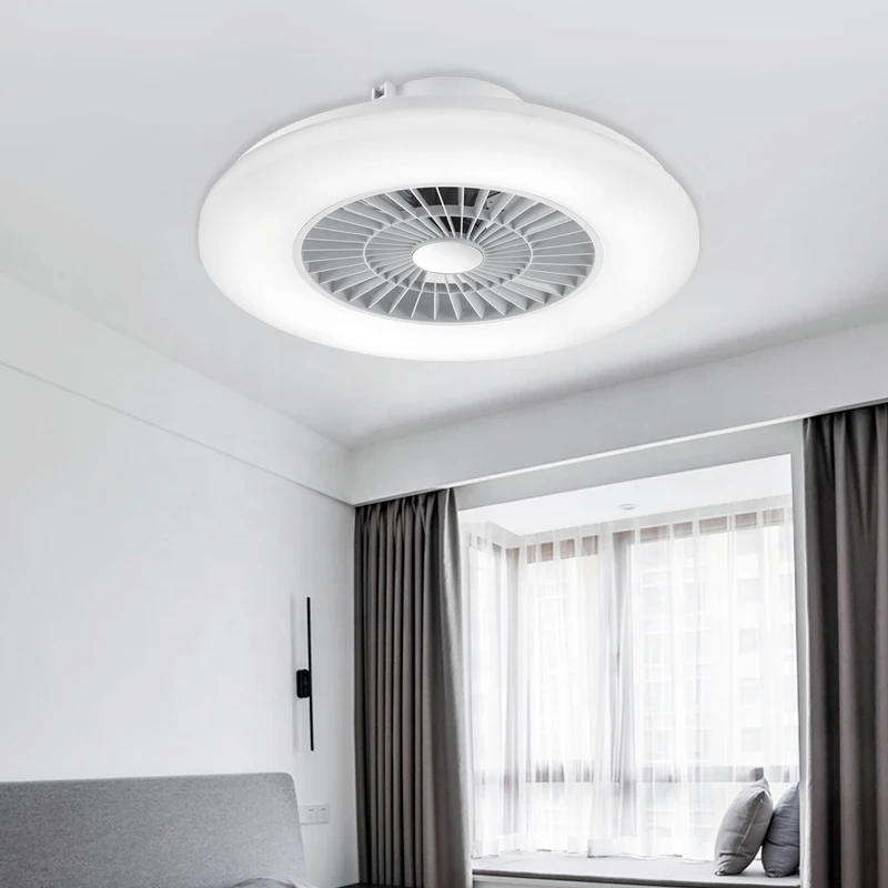 2022 New tuya led ceiling lamp with fan for Living Room LED Remote Control 3-color Lighting Modes ceiling fan