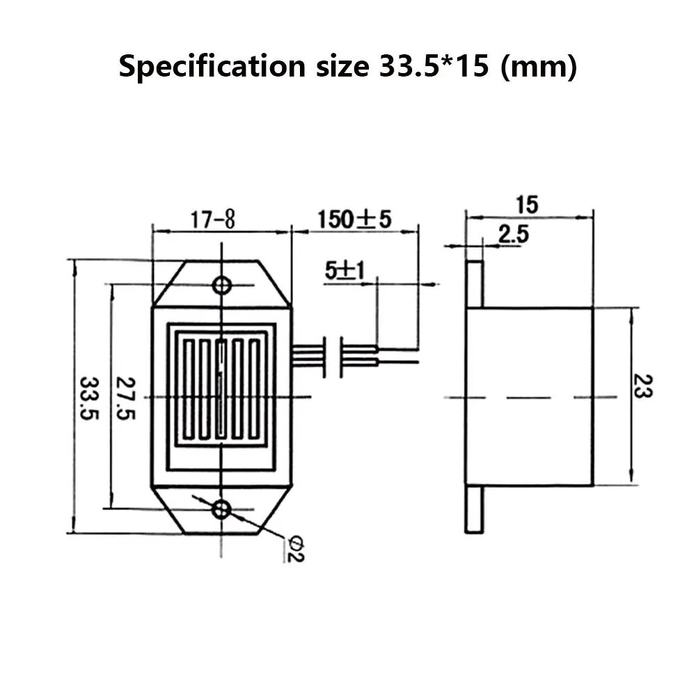 1pc Mini 33.5*15mm 85dB Constant Tone Electronic Buzzer Alarm Sound Beeper Mechanical buzzer