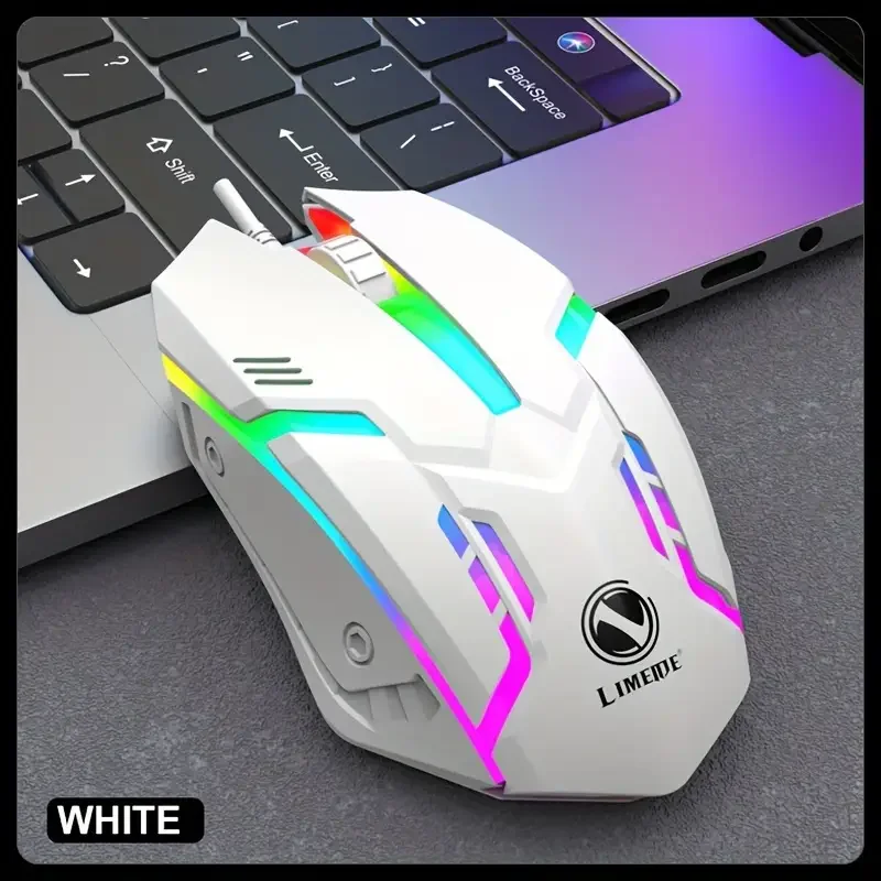 USB Optical Mouse Cool Glowing Wired Mouse, Office Gaming Laptop, Business Mouse