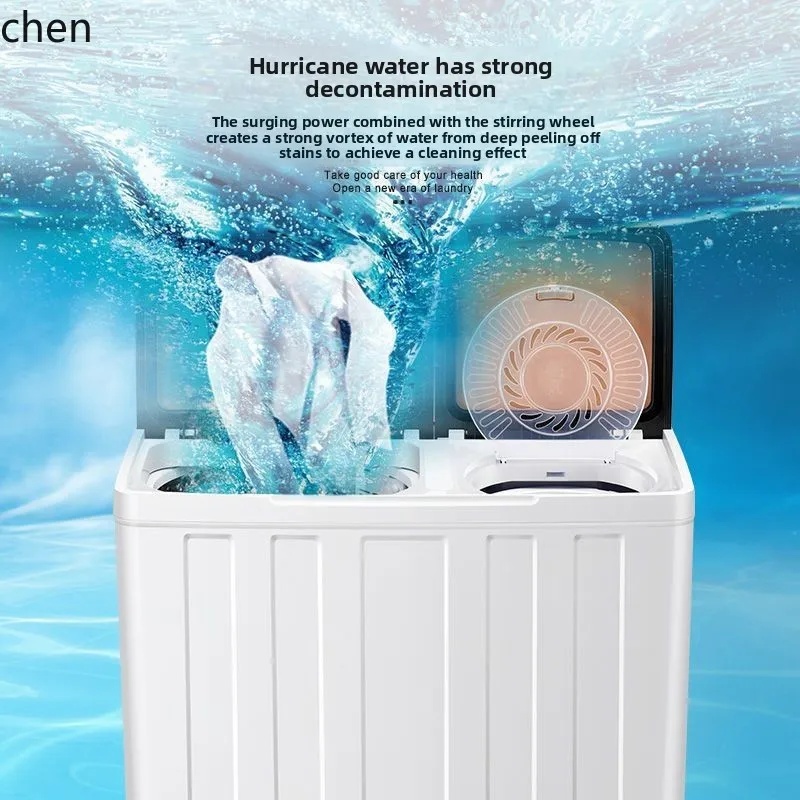 Lavatrice semiautomatica a doppio secchio LXC da 15 kg per uso domestico, pulsatore a doppio cilindro in acciaio inossidabile di grande capacità