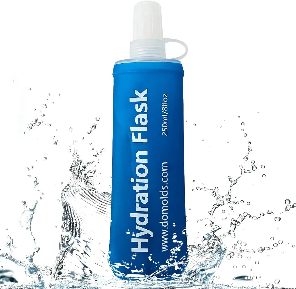 

AXEN Ocean Blue 250ML Soft Flask TPU Foldable Running Hydration Flask Soft Collapsible Water Bottle for Hydration Pack Cycling M