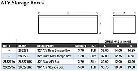 Challenger Series Brite ATV Front Storage Box , Black