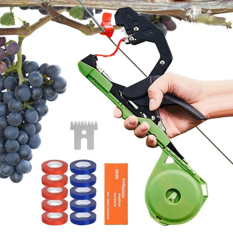 2024 New Elbow Large Mouth Agricultural Fruit And Vegetable Hand Tying Binding Machine Tapeners Tapes Binding Garden Tools