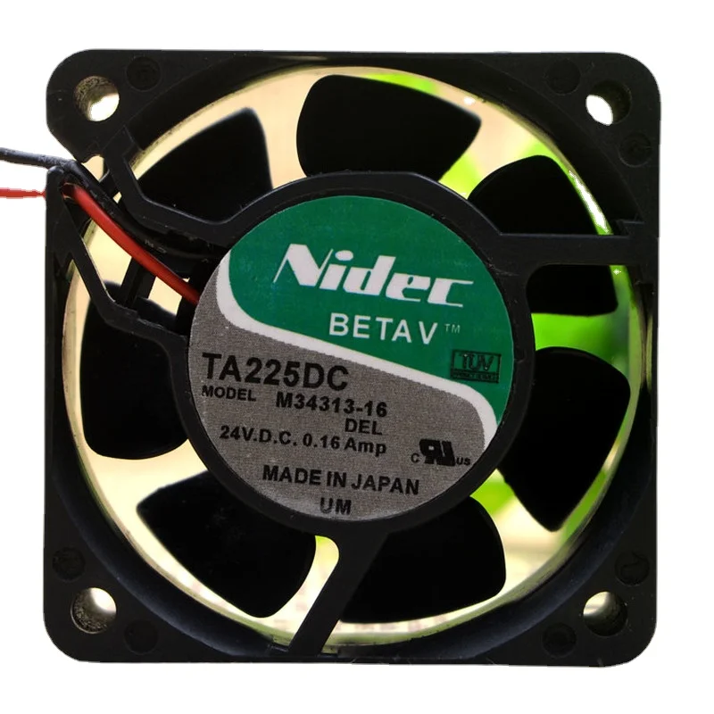 NIDEC-ventilador de refrigeración de CPU TA225DC, M34313-16, 24V, 0.16A, 6CM, 6025, inversor, ventilador de ordenador, 60x60x25MM, nuevo