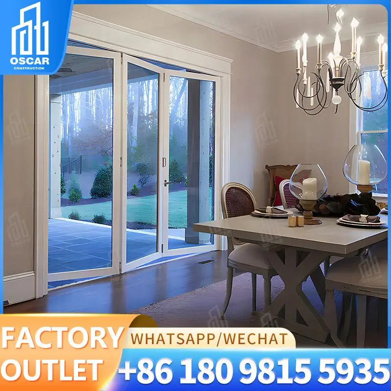 

Customizable High Function Double Folding Door for European Commercial Spaces Factory Direct Bifold Door