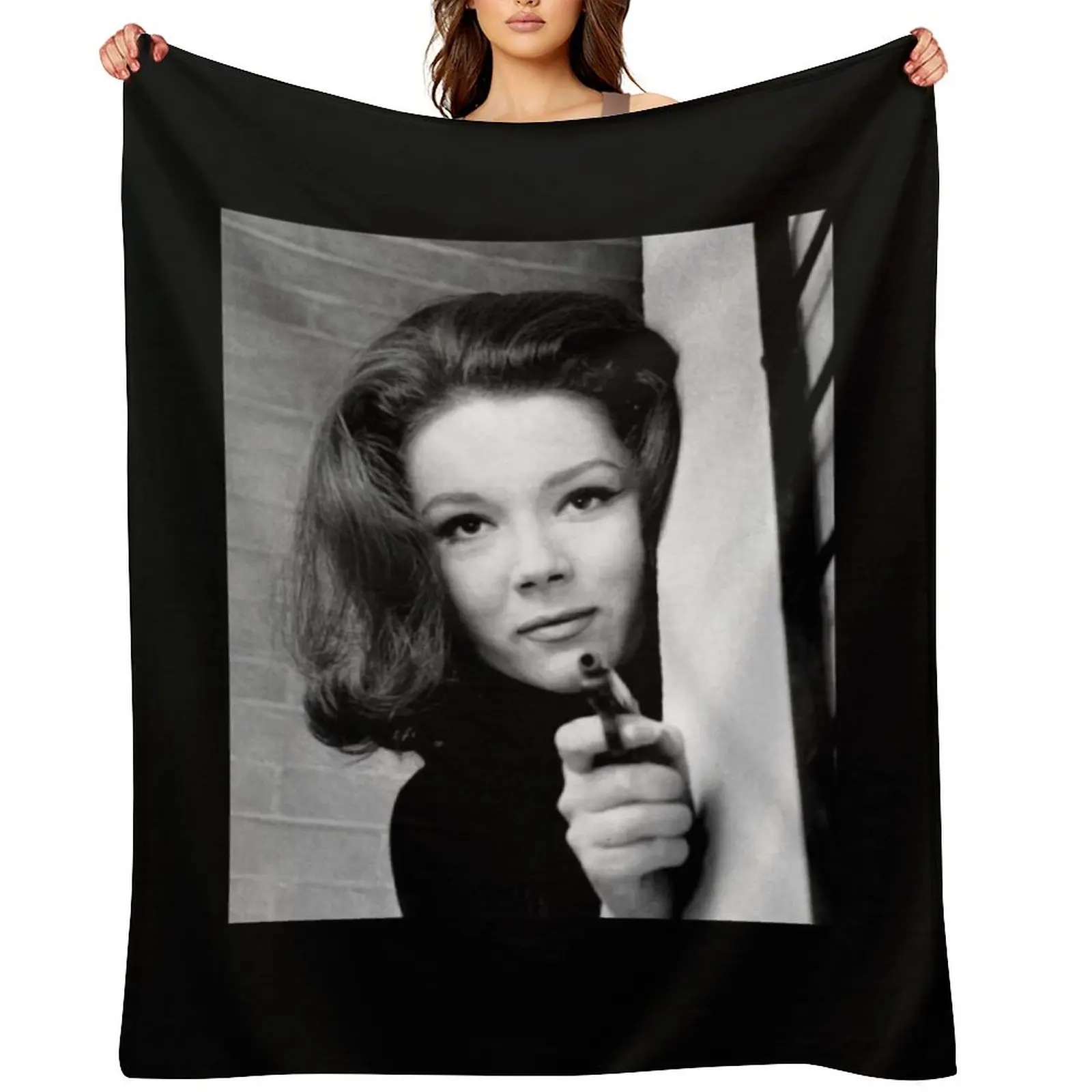 

Rest in Peace Dame Diana Rigg Throw Blanket manga Beautifuls Personalized Gift Bed Blankets